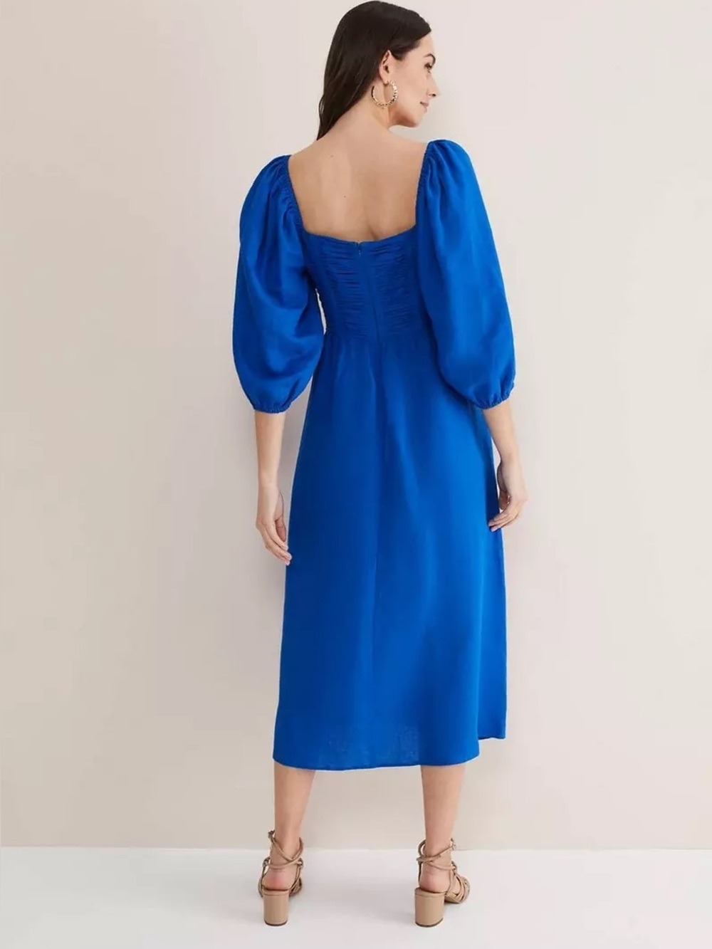 Phase Eight Celila Linen Midi Dress - Picture 3 of 16